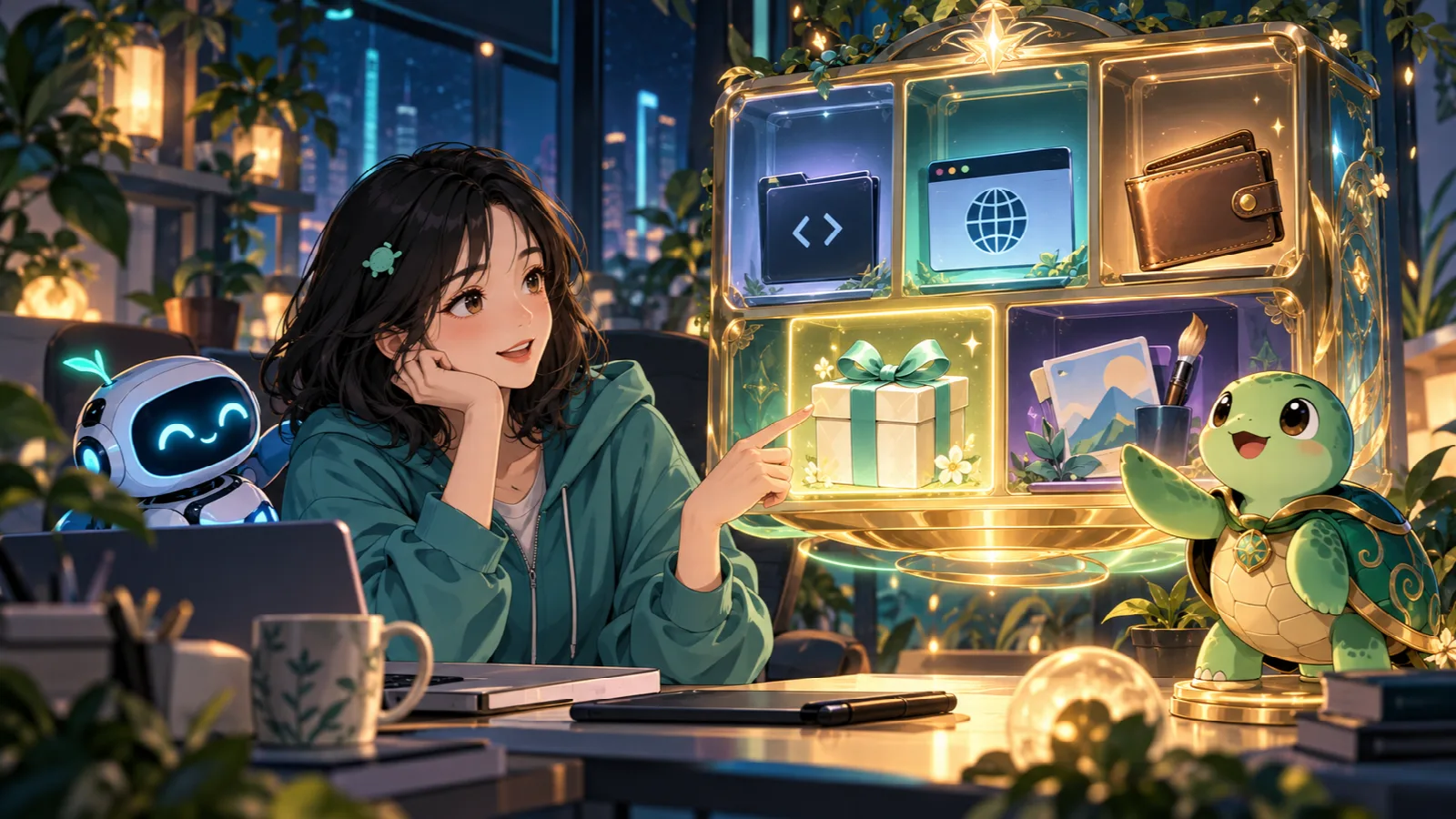 Tủ quà anime với bot, file mã nguồn, website và ví nhận tiền